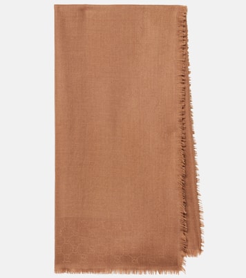 Sciarpa GG in jacquard di lana e seta | Gucci