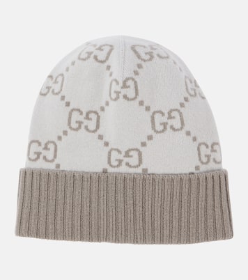 Gorro de cachemir con GG en jacquard | Gucci