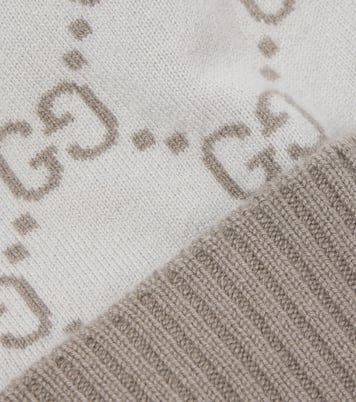 Gorro de cachemir con GG en jacquard | Gucci