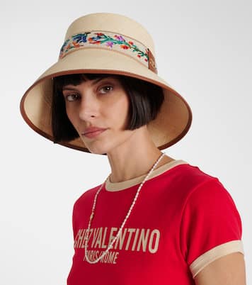 Antibes straw bucket hat | Valentino