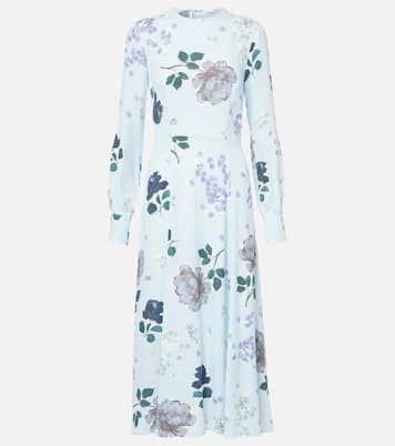 Abito midi con stampa floreale | Erdem