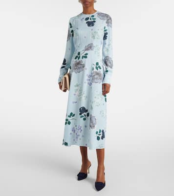 Abito midi con stampa floreale | Erdem