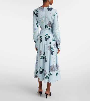 Abito midi con stampa floreale | Erdem