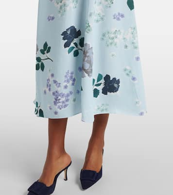 Abito midi con stampa floreale | Erdem