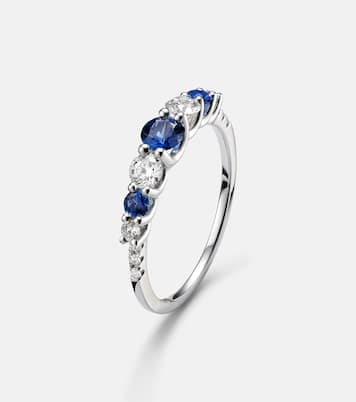 Anello Classics in oro bianco 18kt con diamanti e zaffiri | Bucherer Fine Jewellery