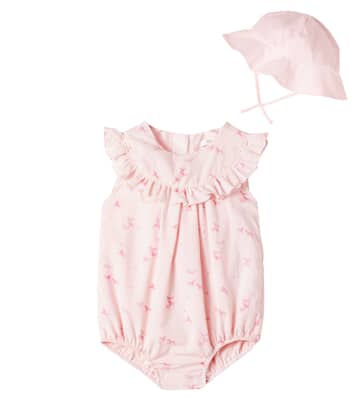Baby - Set di cappello e tuta corta in cotone | Chloé Kids