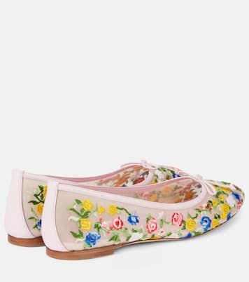 Ballerines Verdino brodées  | Manolo Blahnik