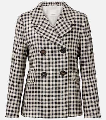 Fata checked cotton, silk, and hemp blazer | 'S Max Mara