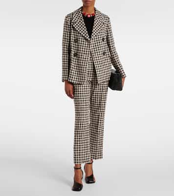 Fata checked cotton, silk, and hemp blazer | 'S Max Mara