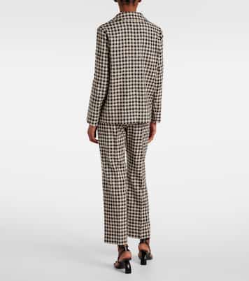 Fata checked cotton, silk, and hemp blazer | 'S Max Mara