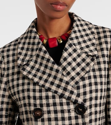 Fata checked cotton, silk, and hemp blazer | 'S Max Mara