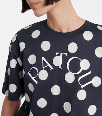 T-shirt cropped in cotone a pois | Patou
