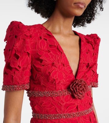 Abito midi in pizzo con decorazioni | Rebecca Vallance