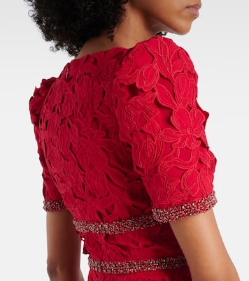 Abito midi in pizzo con decorazioni | Rebecca Vallance