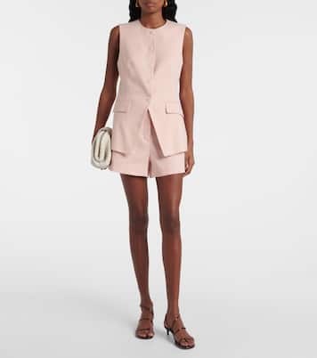 Shorts Jazmin in misto lino a vita alta | Veronica Beard