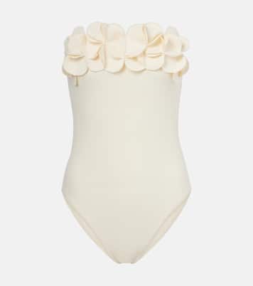 Costume intero Tess con applicazioni floreali  | Karla Colletto