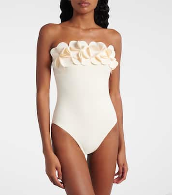 Costume intero Tess con applicazioni floreali  | Karla Colletto