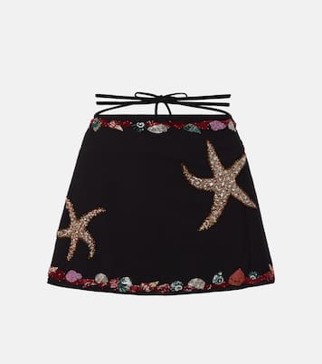 Calypso embellished wrap skirt | Clio Peppiatt
