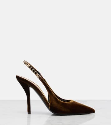 Signoria velvet slingback pumps | Gucci