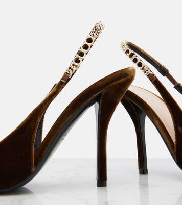 Signoria velvet slingback pumps | Gucci