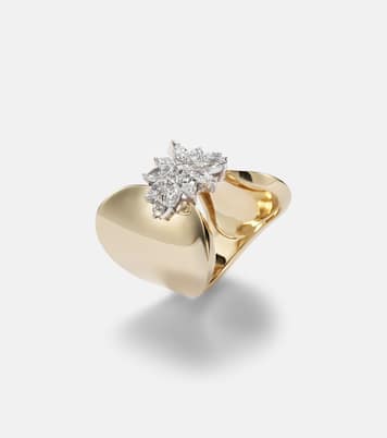 Golden Strada 18kt gold ring with diamonds | Yeprem