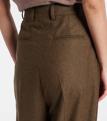 High-rise wool and cashmere wide-leg pants | Loro Piana