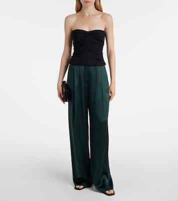 Weite Hose aus Seidensatin | The Sei