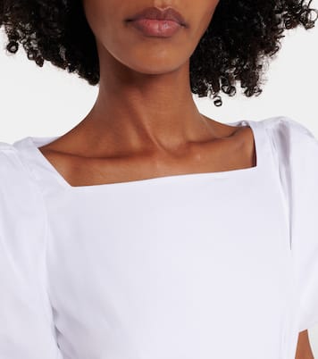 Puff-sleeve cotton poplin midi dress | Simone Rocha