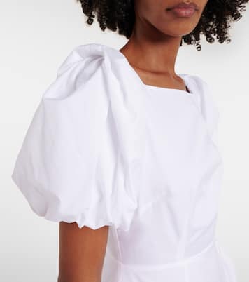 Puff-sleeve cotton poplin midi dress | Simone Rocha