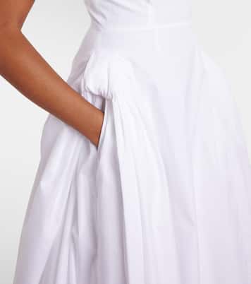 Puff-sleeve cotton poplin midi dress | Simone Rocha