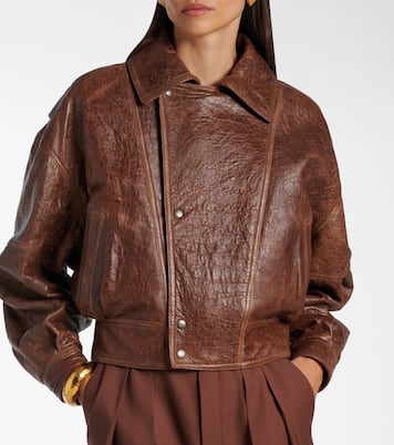Veste bomber en cuir | Saint Laurent