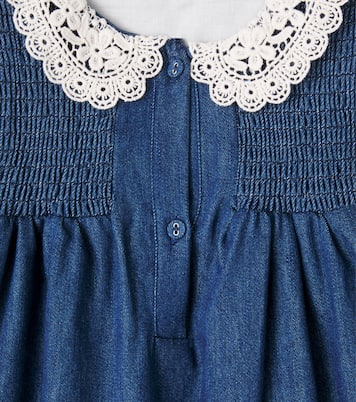 Loredana shirred denim dress | C'era Una Volta