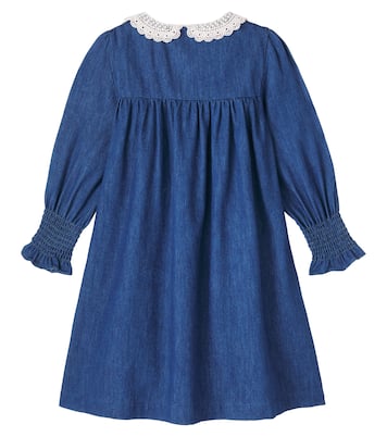 Loredana shirred denim dress | C'era Una Volta