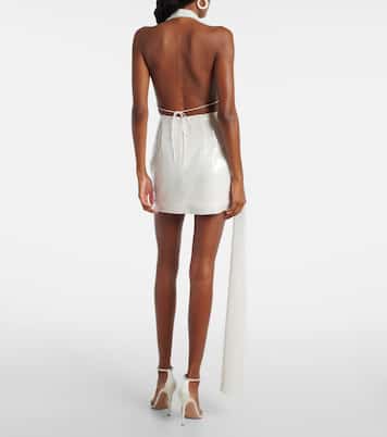 Bridal sequined open-back minidress | Alex Perry