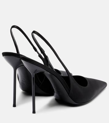 Lidia 105 satin slingback pumps | Paris Texas