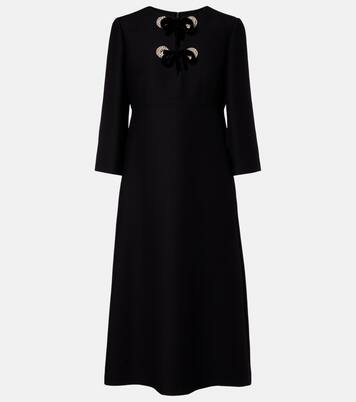 Crepe Couture embellished midi dress | Valentino