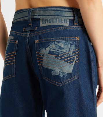 Printed mid-rise wide-leg jeans | Jean Paul Gaultier