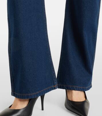 Printed mid-rise wide-leg jeans | Jean Paul Gaultier