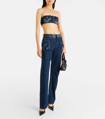 Printed mid-rise wide-leg jeans | Jean Paul Gaultier
