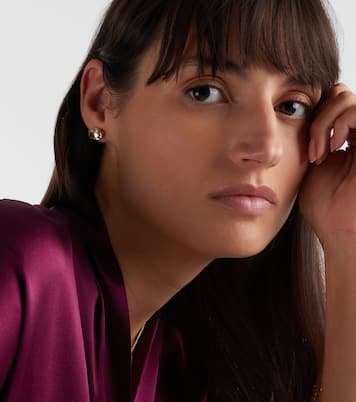 18kt gold earrings with amethyst and diamonds | Shay Jewelry