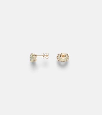 18kt gold earrings with amethyst and diamonds | Shay Jewelry