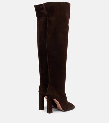 Joplin 105绒面革及膝靴 | Aquazzura