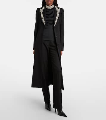 缀饰羊毛大衣 | McQueen