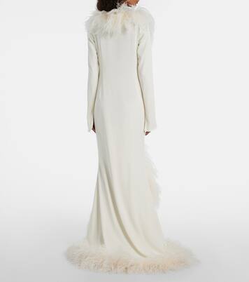 Bridal Robe Hollywood mit Federn | Taller Marmo