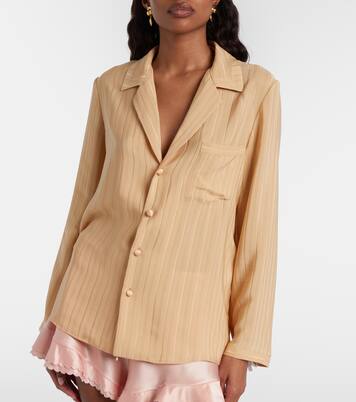 Striped silk shirt | Saint Laurent