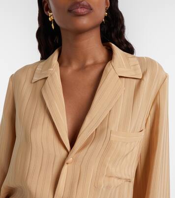 Striped silk shirt | Saint Laurent