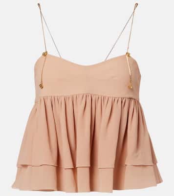 Gathered silk top | Chloé