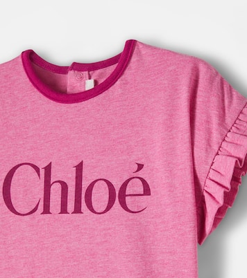 Baby logo cotton dress | Chloé Kids