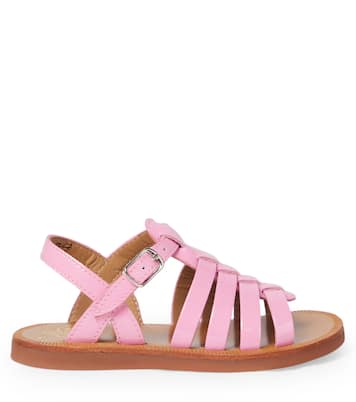 Sandalen Plagette Strap aus Lackleder | Pom d'Api