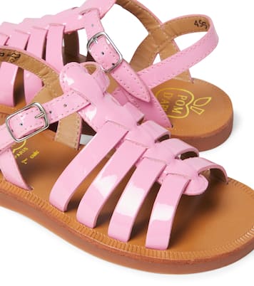 Sandalen Plagette Strap aus Lackleder | Pom d'Api